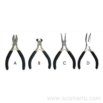 Mini Pliers 4PCS with Dipped Handle